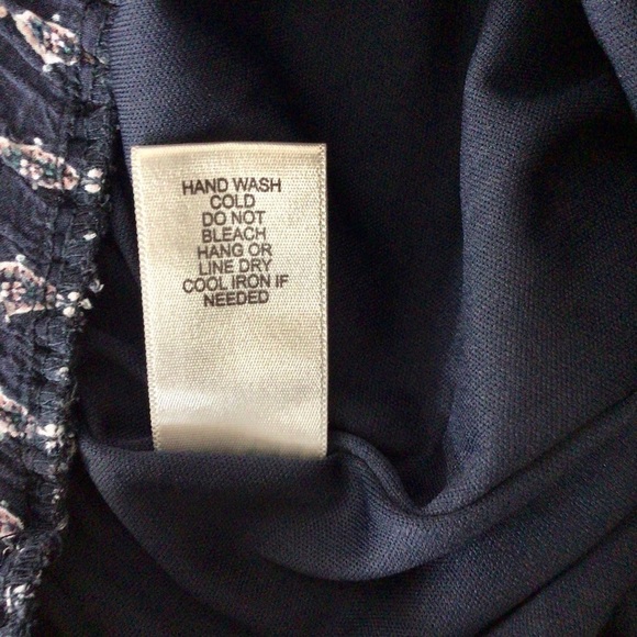 Charlotte Russe Navy Blue Printed Lined Drawstring Shorts - Size Small - Picture 7 of 7